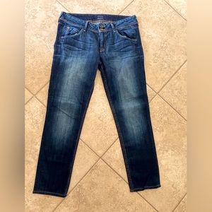 Hudson dark wash skinny ankle jeans